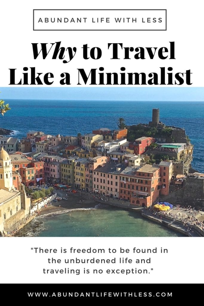 Why To Travel Like a Minimalist Pinterest Image