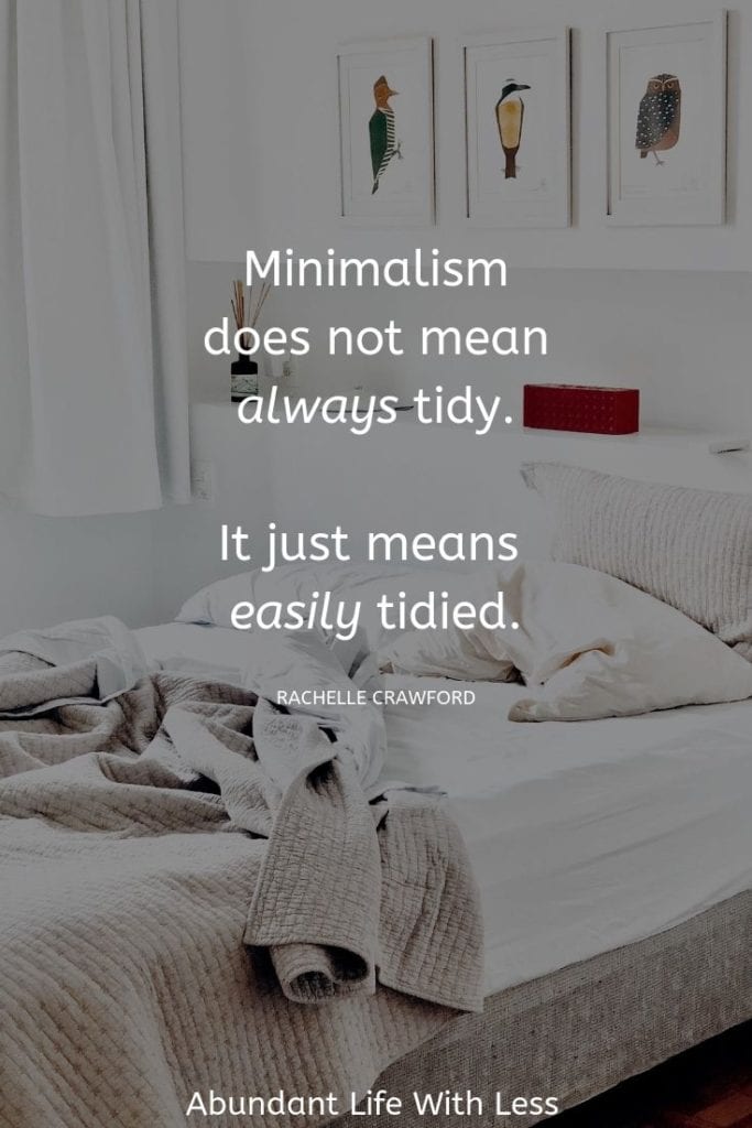 minimalism and the messiness of family life